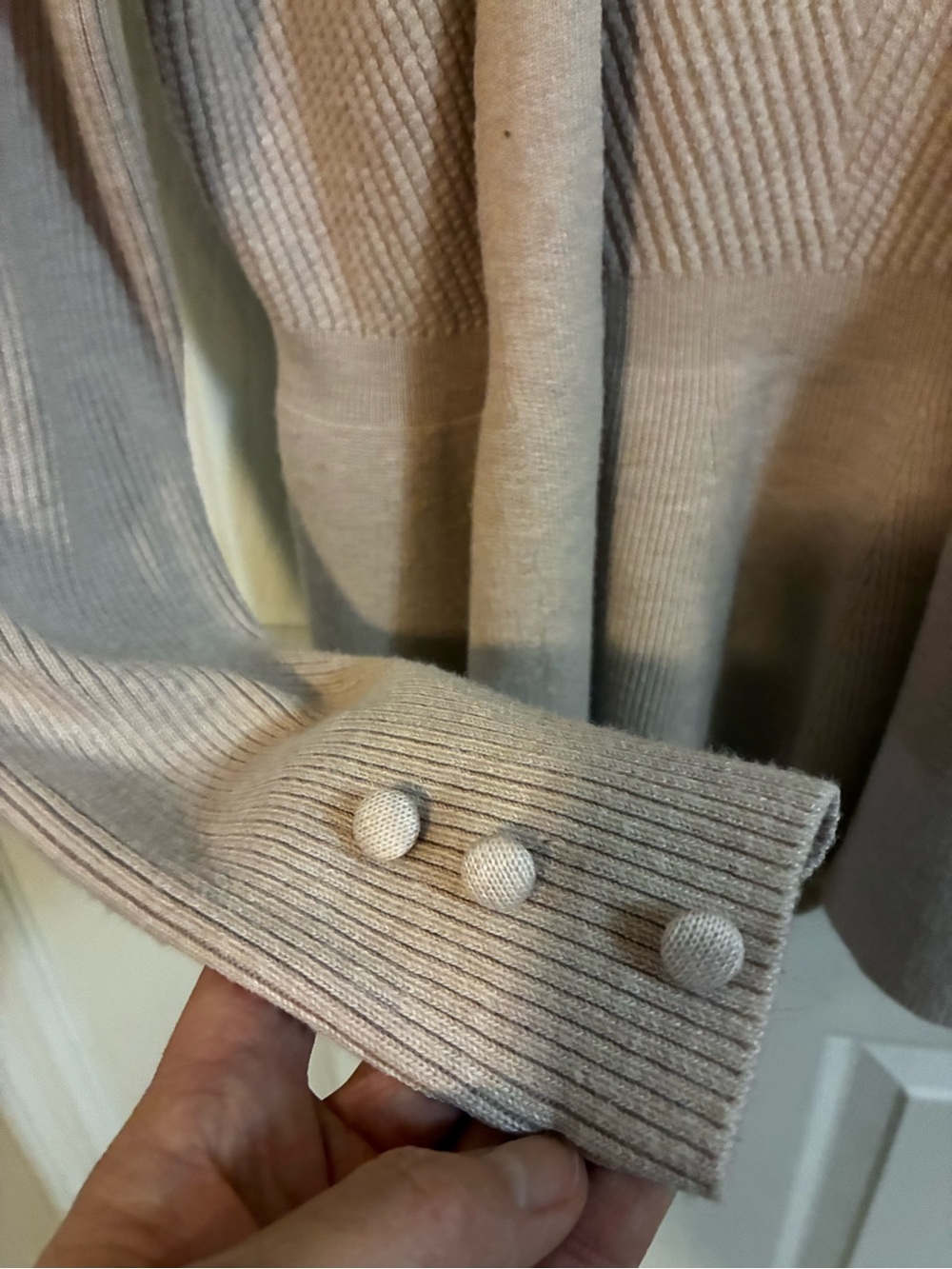Verve Ami Blush Pink Open-Front Ribbed Peplum Cardigan - Picture 5 of 5
